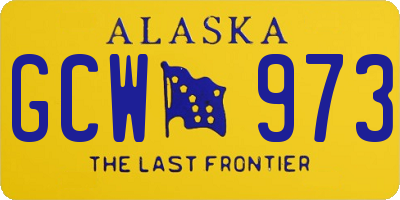 AK license plate GCW973
