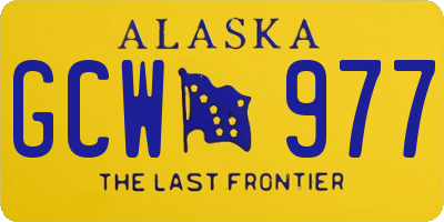 AK license plate GCW977