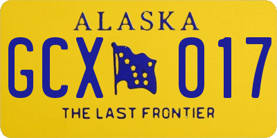 AK license plate GCX017