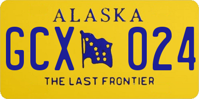 AK license plate GCX024