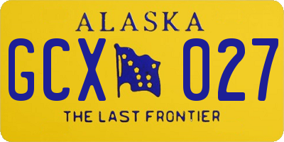 AK license plate GCX027