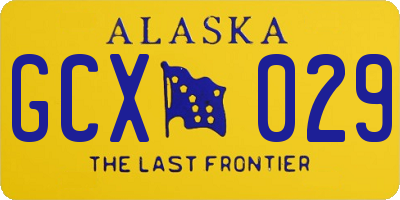 AK license plate GCX029