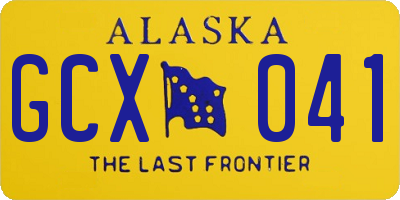 AK license plate GCX041