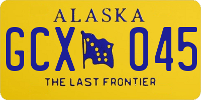 AK license plate GCX045