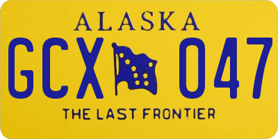 AK license plate GCX047
