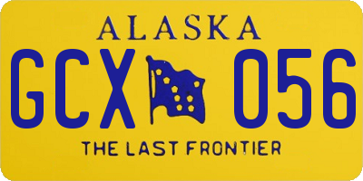 AK license plate GCX056