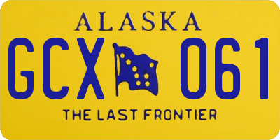 AK license plate GCX061