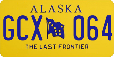 AK license plate GCX064