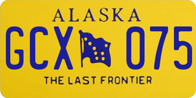AK license plate GCX075