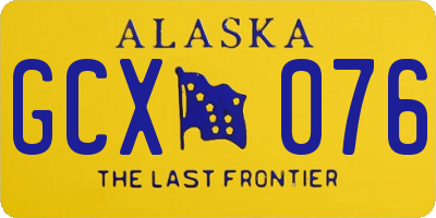 AK license plate GCX076