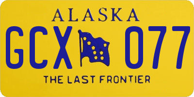 AK license plate GCX077
