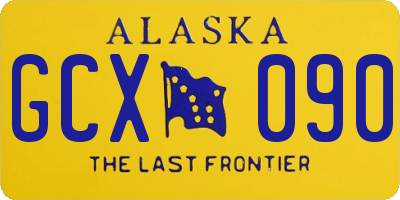 AK license plate GCX090