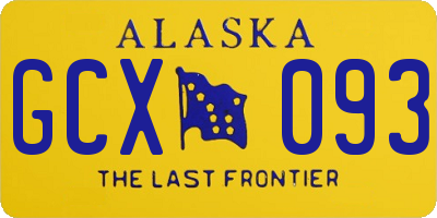 AK license plate GCX093