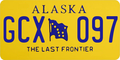 AK license plate GCX097