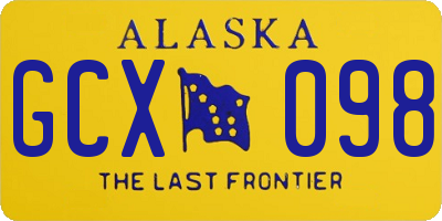 AK license plate GCX098