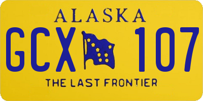AK license plate GCX107