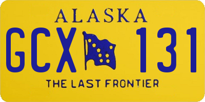 AK license plate GCX131