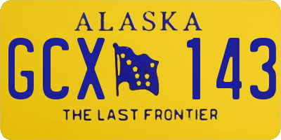 AK license plate GCX143