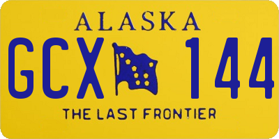 AK license plate GCX144