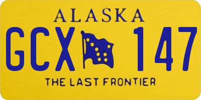 AK license plate GCX147