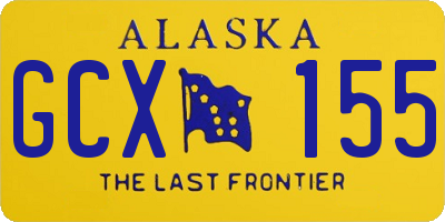 AK license plate GCX155
