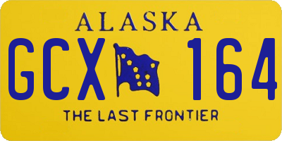 AK license plate GCX164