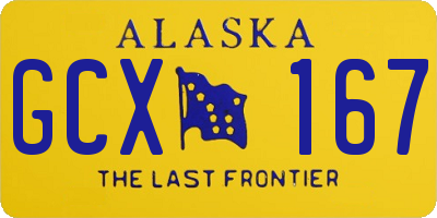 AK license plate GCX167