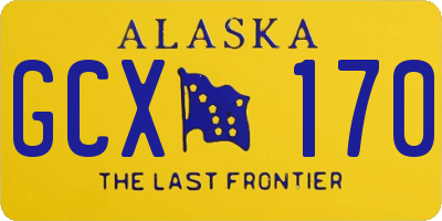 AK license plate GCX170