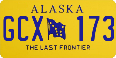 AK license plate GCX173