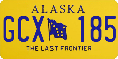 AK license plate GCX185