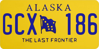 AK license plate GCX186