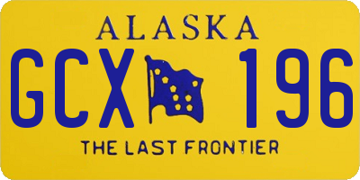 AK license plate GCX196