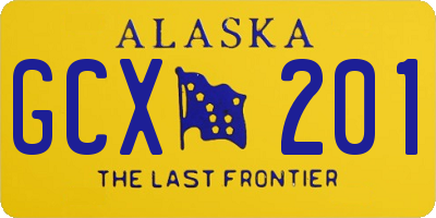 AK license plate GCX201