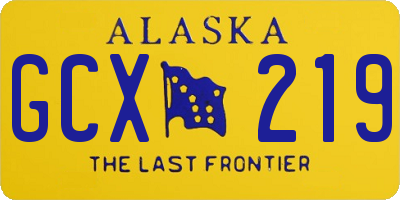 AK license plate GCX219