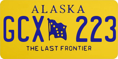 AK license plate GCX223