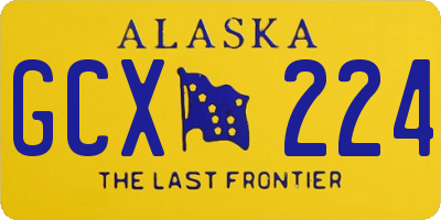 AK license plate GCX224