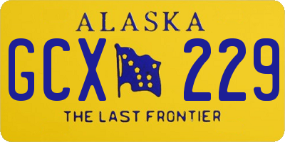 AK license plate GCX229