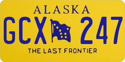 AK license plate GCX247