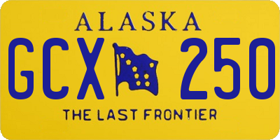 AK license plate GCX250