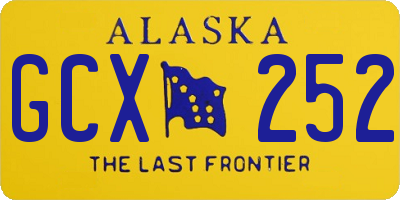 AK license plate GCX252