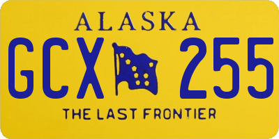 AK license plate GCX255