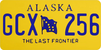 AK license plate GCX256