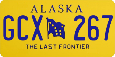 AK license plate GCX267