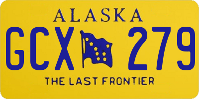 AK license plate GCX279