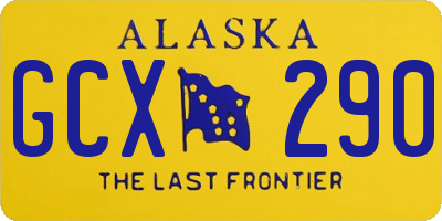 AK license plate GCX290