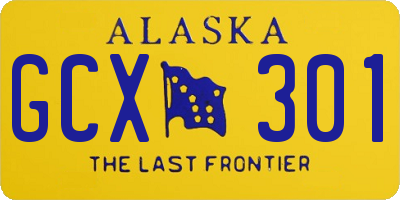 AK license plate GCX301