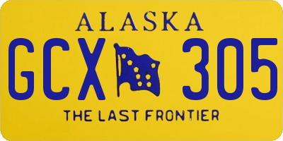 AK license plate GCX305