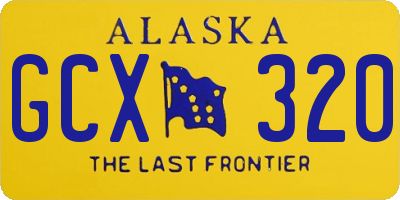 AK license plate GCX320