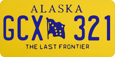 AK license plate GCX321