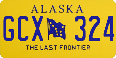 AK license plate GCX324